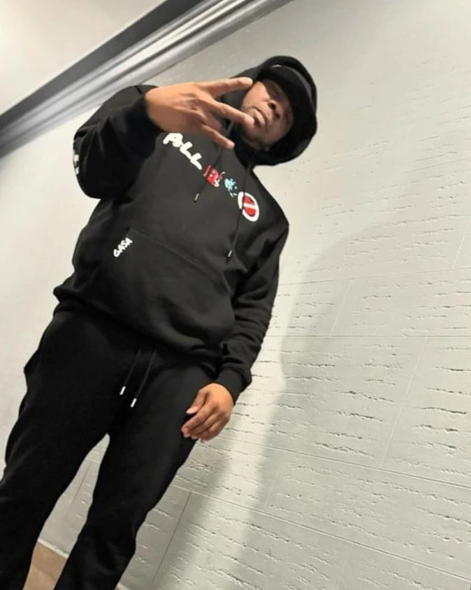 All gas β½ noπ« breaks π stacked sweat suit