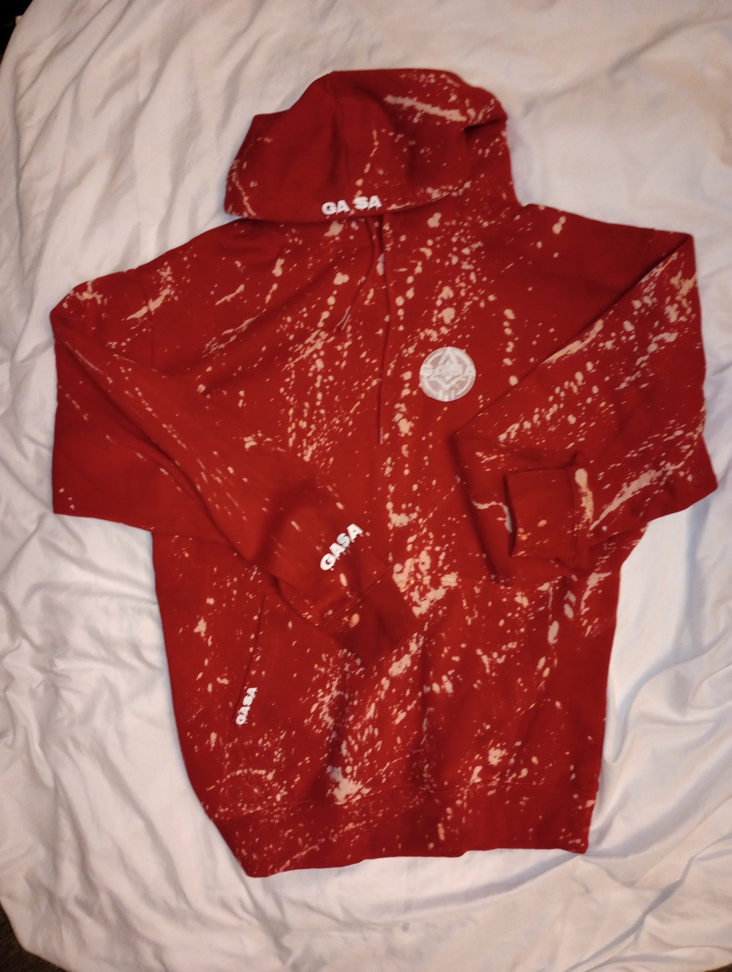 GASA Apparel custom alien splatter hoodies. Add whatever image or tag
