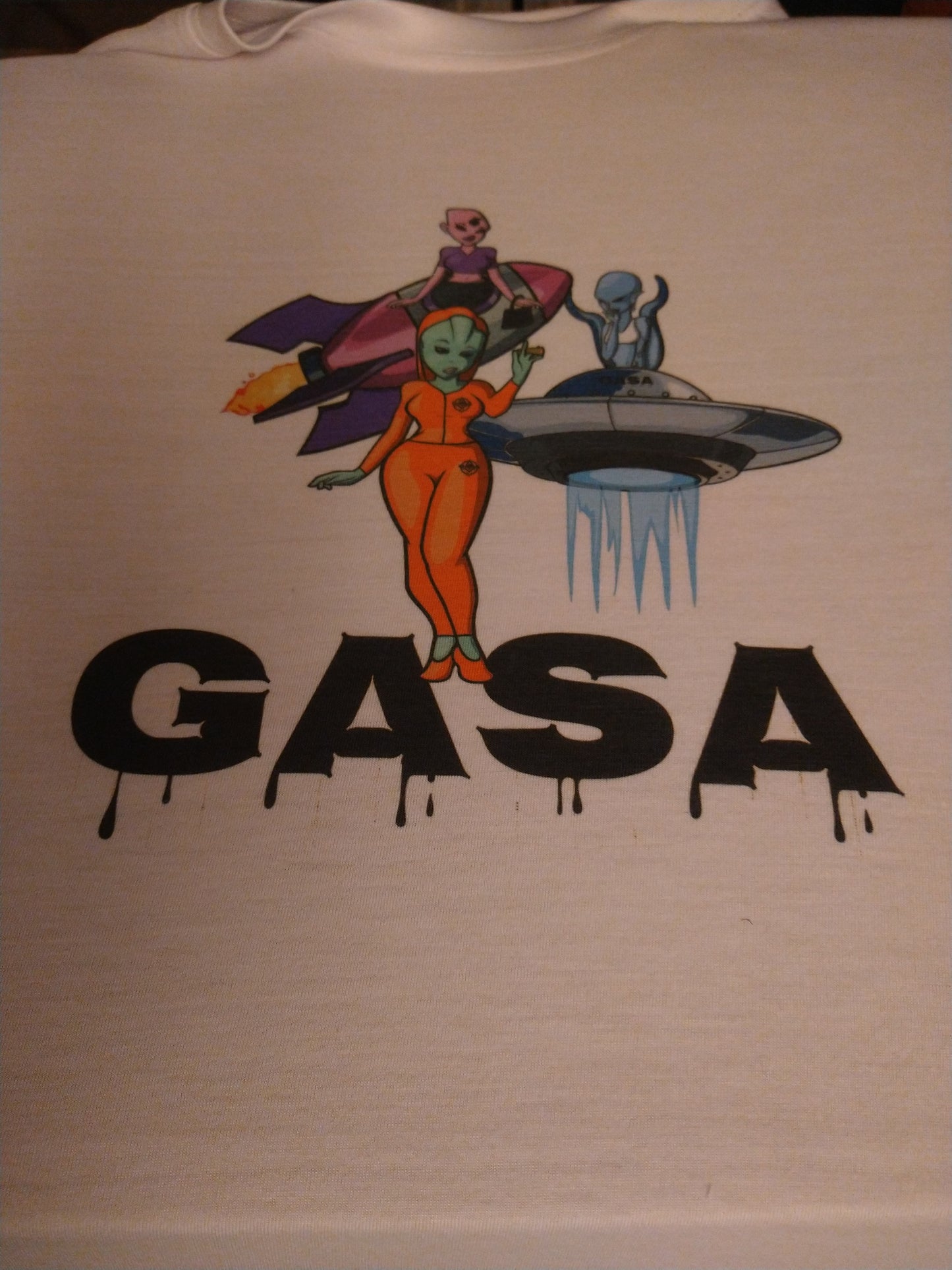 GASA short sleeve long lasting female alien t-shirt