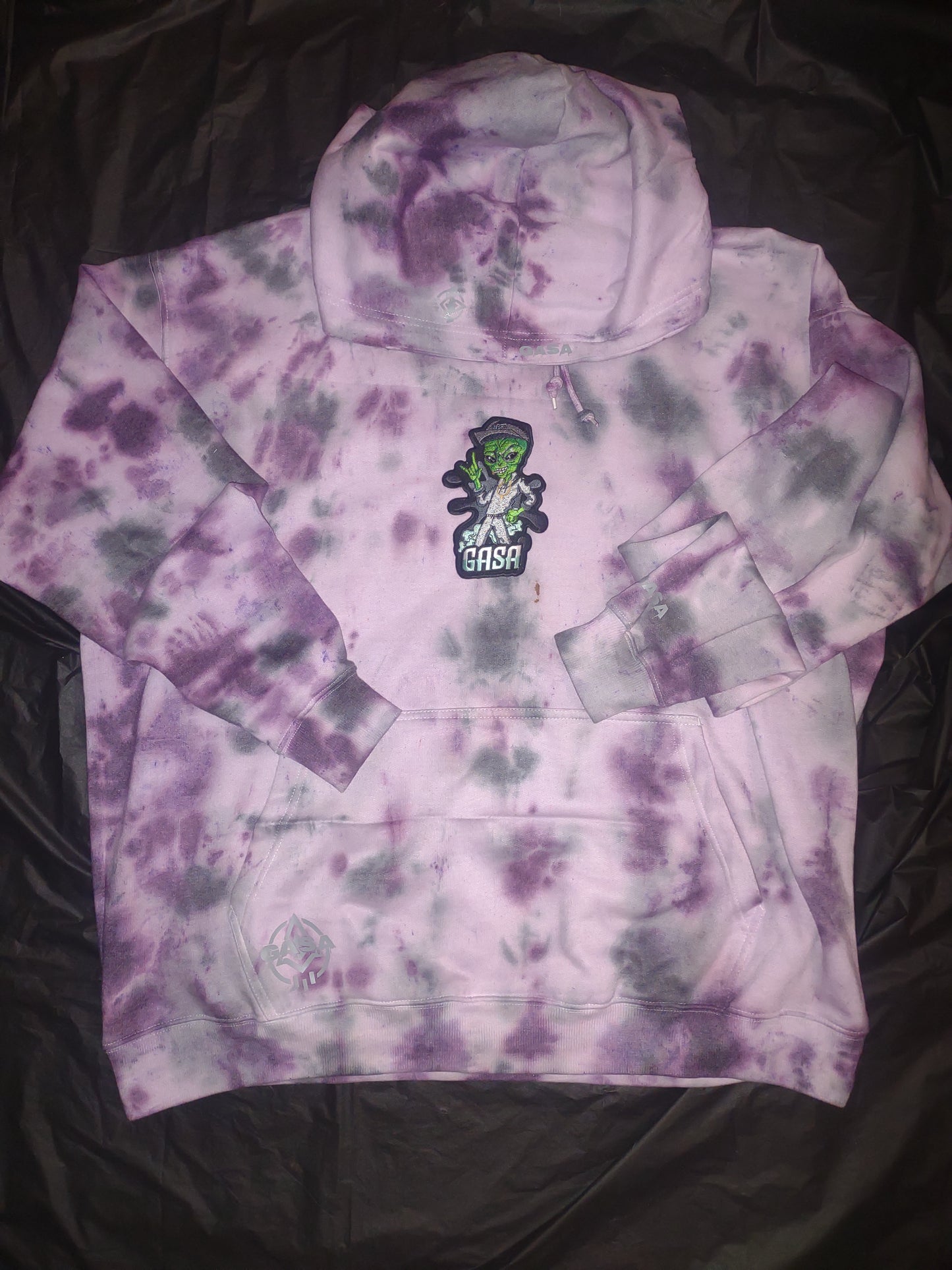 2023 GASA 1st alien patch tie dye hoodie