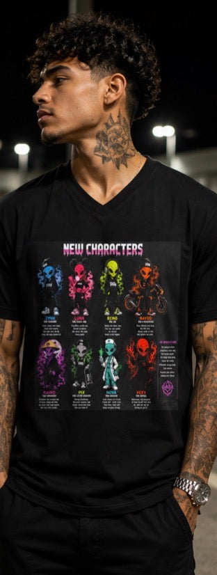 GASA GANG cartoon characters tshirt