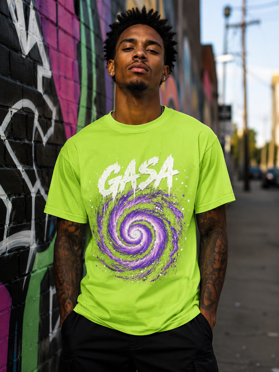 GASA galaxy dtf print Tshirt