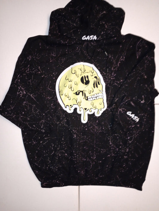 GASA Apparel custom alien splatter hoodies. Add whatever image or tag