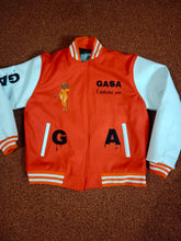 Load image into Gallery viewer, GASA Varcity leather jacket with alien
