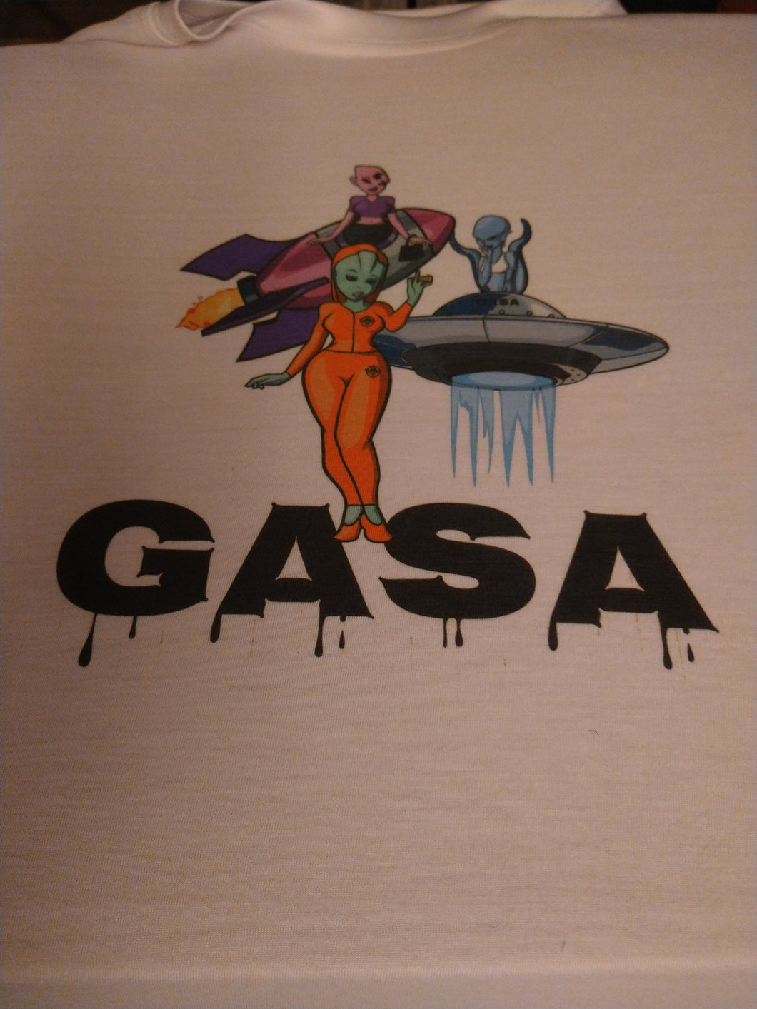 GASA short sleeve long lasting  female alien t-shirt