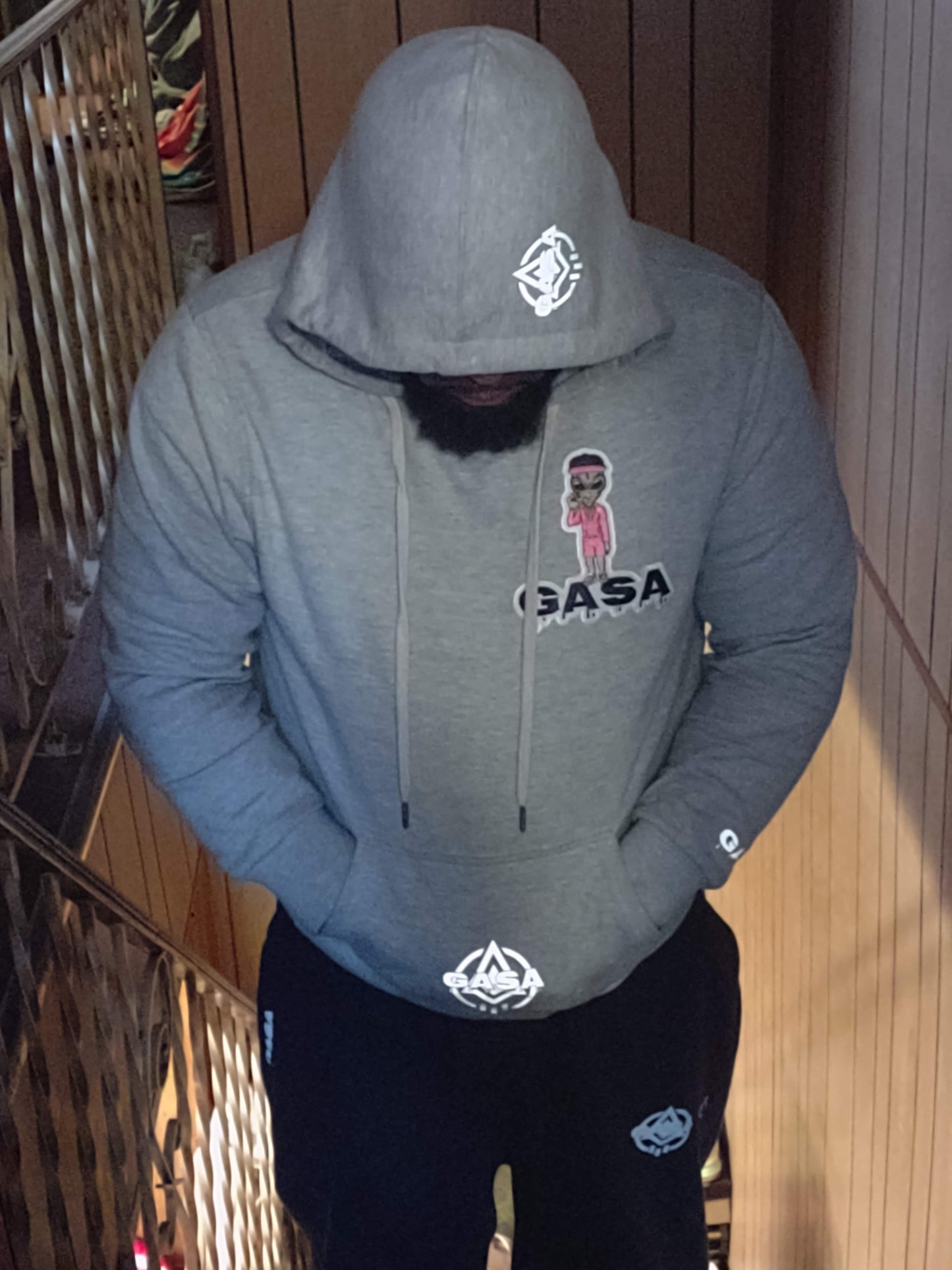 GASA  new first Alien embroidery patch hoody